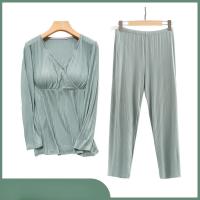 Conjunto de ropa de lactancia de maternidad fina para amamantar, pijama de posparto, otoño e invierno - details 5