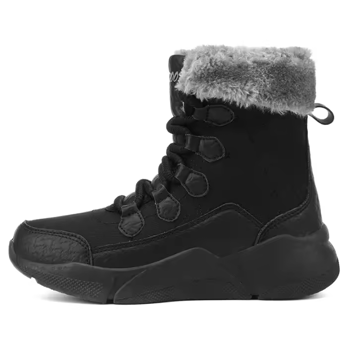Botas de nieve de invierno para mujer, impermeables, ligeras, cálidas, con forro de piel sintética, botines a media pantorrilla - 1