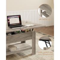 Mesa de Almacenamiento Oculto Regulable en Altura 3 en 1 Multifunción Diseño Blanco - details 17