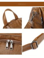 Mochila de Almacenamiento de Textura Sólida Estilo Retro con Lazo Ideal para Trabajo Diario - details 5