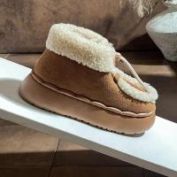 Botas de nieve suales cálidas y antideslizantes con suela gruesa de algodón para mujer, planas de moda, invierno - details 10