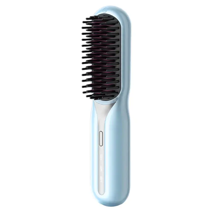 Peine Liso Inalámbrico Anti-Escaldado, 3 Configuraciones de Calor, Adecuado para Todos los Tipos de Cabello Enchufe Europeo - 1