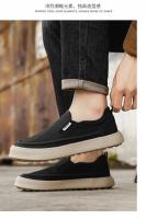 Zapatos de Lona para Hombres 2025 Nuevos Zapatillas Negras Versátiles de Moda - details 7