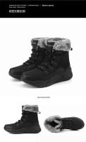 Botas de nieve, zapatos de algodón cálidos, engrosados de terciopelo para mujer, impermeables y antideslizantes - details 17