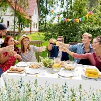 Mantel de Césped Silvestre Cubierta de Mesa para Hogar Verano Primavera - details 9