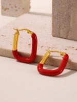 Pendientes de lustrous para las mujeres,316L pendientes colgantes de Maple inoxidable - details 16