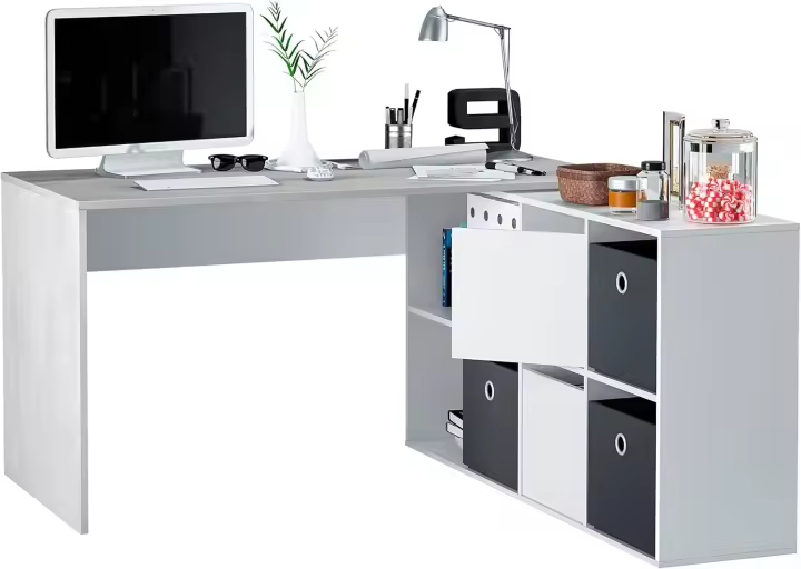 Escritorio Multiposición Reversible, Mesa Estudio, Mesa PC, Modelo Adapta XL - 1