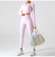 Nueva camiseta deportiva sin costuras de manga larga para mujer, Top de Yoga de secado rápido, ropa ajustada para correr y Fitness - details 16