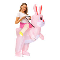 Disfraz de conejo de Pascua de dibujos animados, conejo blanco grande, mascota de Cosplay - details 0