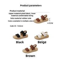 Sandalias de Tacón para Mujer Verano 2025 Estilo Romano con Suela de Torta Punta Redonda - details 4