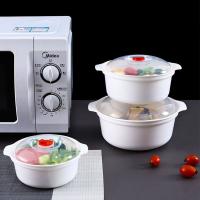 Fiambrera redonda de plástico para cocinar al vapor, utensilio de cocina para calentar el microondas, para mantener la comida fresca - details 0