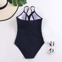 Traje de Baño de Una Pieza Sexy sin Espalda con Volantes Material de Poliéster - details 12