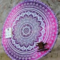 Tapiz redondo de Mandala, Alfombra de Picnic de playa de verano, manta Bohemia - details 3