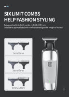 Kemei-cortadora de pelo inalámbrica para hombre, máquina eléctrica profesional para cortar el pelo, afeitado de barba, Kit de estilismo - details 4