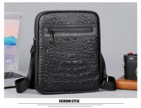 Bolso de Hombro Deportivo y de Ocio Patrón de Cocodrilo en Cuero Bolso Vertical de Moda Retro - details 10