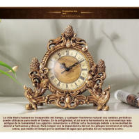 Reloj de Sobremesa Retro Creativo Reloj de Resina de Lujo para Dormitorio - details 2
