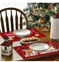 Nuevo Mantel Individual navideño de dibujos animados para fiesta, decoración de mesa de comedor, almohadilla de aislamiento térmico, mantel con estampado de hilo blanco, venta al por mayor - details 6