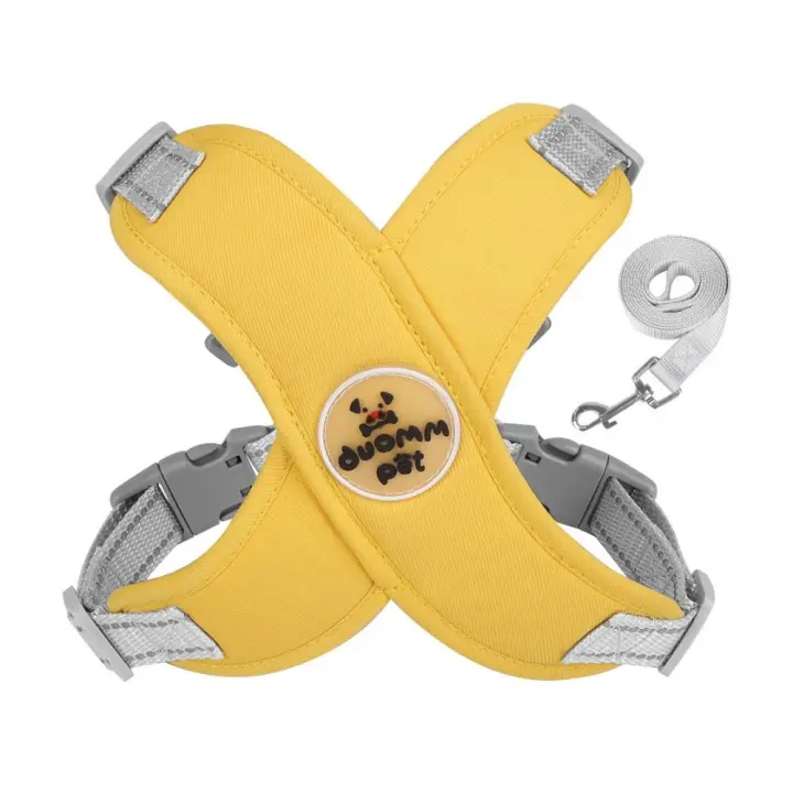 Arnés en forma de X para perro y gato, chaleco reflectante suave y ajustable, transpirable, conjunto de correa - 1
