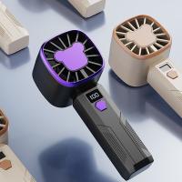 Con pantalla de visualización ventilador de mano 5 velocidades ajustable recargable de alta velocidad Mini ventilador refrigeración de bajo ruido - details 8