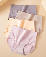 Bragas de Algodón Puro Talla Grande M-5XL 4Pcs para Mujeres Cintura Alta Modelador Sexy Lencería Transpirable Estilo de Corte Alto Lavado a Mano Instrucciones de Cuidado del Material Exterior de Algodón Hecho en China - details 3