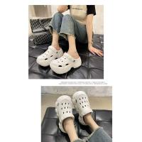 Zuecos de verano para mujer, ropa para exteriores, sandalias antideslizantes de EVA medio envueltas para mujer, zapatillas de punta cerrada para hombre - details 3