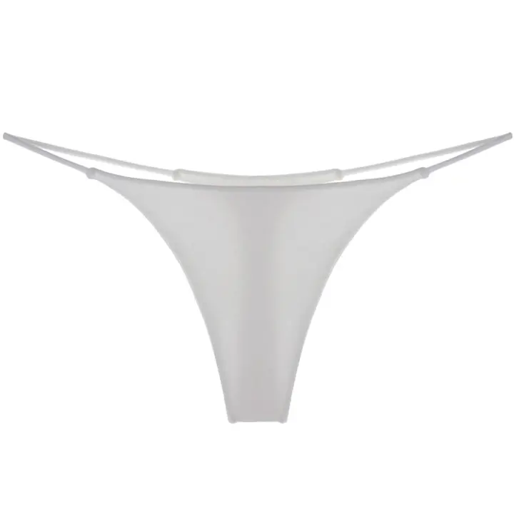 Mujer Sexy fina de algodón con tiras de tiro bajo S-XL ropa interior G Strings bragas tangas - 1