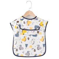 Babero de manga larga para bebé y niño pequeño, bufanda impermeable, delantal de alimentación con bolsillo, paño para eructar - details 4