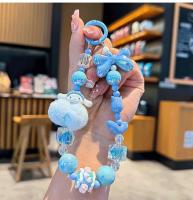 Sanrio Hello Kitty Melody Hairball teléfono cadena cámara colgante Kuromi dibujado a mano con cuentas Kawaii pulsera llavero - details 2