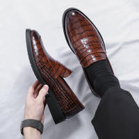 Zapatos Lefu para hombre, calzado sencillo y versátil con relieve sonriente, moda británica de negocios, talla grande - details 10