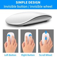 El ratón inalámbrico Bluetooth 4,0 se puede cargar en silencio y tocar el ratón con múltiples arcos. - details 1