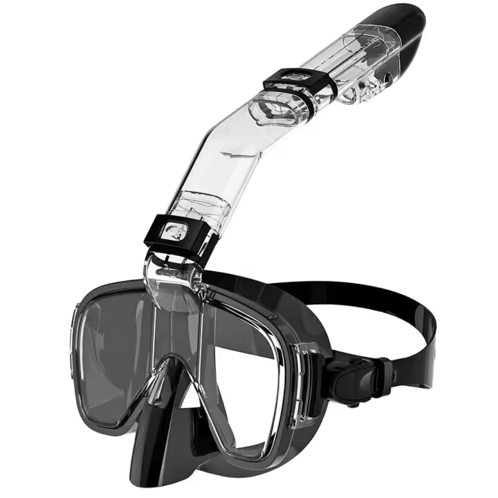 Máscara De Natación Plegable Antiniebla Con Sistema Seco Completo Para Natación Libre Equipamiento Profesional De Snorkel Para Adultos Y Niños - 1