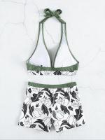 Conjunto de Bikini con realce para mujer, traje de baño de dos piezas con realce, cintura alta, estilo veraniego, 2023 - details 4