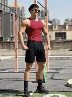 Chaleco elástico a rayas para hombre, camiseta sin mangas de gran tamaño con cuello redondo, camiseta sin mangas para gimnasio, deportes, fitness, correr, entrenamiento, culturismo - details 5