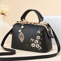 Elegante Bolso de Mano Bordado Floral Bolso de Hombro con Cierre de Cremallera Lino de Poliéster - details 4