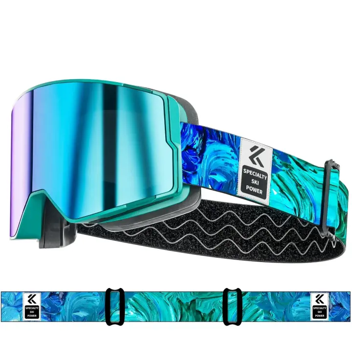 Gafas de Nieve Photochromáticas KAPVOE Máscara de Esquí y Snowboard con Lente Anti-Niebla UV400 para Hombres y Mujeres Gafas de Sol Deportivas y al Aire Libre - 1