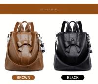 Mochila de Almacenamiento de Textura Sólida Estilo Retro con Lazo Ideal para Trabajo Diario - details 1