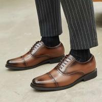 Oxford de negocios de estilo italiano de charol OEM para hombres, cómodos zapatos de boda de otoño con cordones - details 5