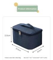 Bolsa de Higiene para Hombres de Viaje de Negocios Bolsa de Almacenamiento de Tela Oxford de Gran Capacidad Bolsa de Mano Portátil para Empaquetado de Cosméticos - details 8
