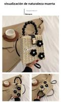 Bolso tejido de mano, bolso de paja para mujer, nuevo estilo literario forestal, bolso cruzado fresco de verano para playa, bolso tipo caja - details 4