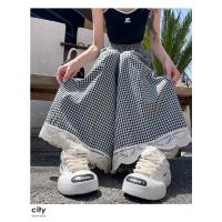 Pantalones Casuales de Encaje Estilo Completo de Pierna Ancha Culottes de Verano para Mujeres - details 32