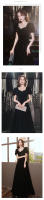 Elegante Vestido de Noche Negro Talla Grande, 200lbs, Banquete, Sozialita, Lujo Ligero, Examen de Arte de Moda Francés - details 2