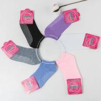 Calcetines de Yoga antideslizantes de silicona para gimnasio, Pilates, Ballet, Fitness, calcetines deportivos para mujer, algodón, transpirable, elasticidad, 5 colores, talla libre - details 1