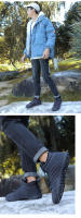 Botas de nieve de lana gruesa, zapatos individuales impermeables y antideslizantes, zapatos de algodón antideslizantes para usar descalzo. - details 15