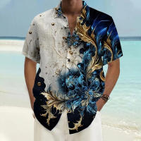 Camisas coloridas de verano para hombre, moda para actividades al aire libre, camisetas de manga corta con estampado láser, ropa de talla grande para hombre sin bolsillo - details 2