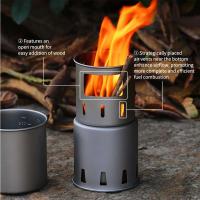 Estufa que acampa plegable portátil de la leña, estufa al aire libre de la mochila que camina - details 3