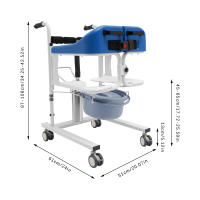 Silla de ruedas hidráulica de elevación para pacientes para el hogar, familias de sillas de ruedas de transporte, residencias de ancianos y hospitales 61*51 cm/24*20,1 pulgadas - details 13