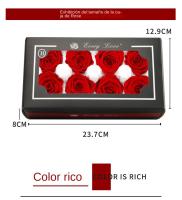 8 Flores 8B Grado Flores Eternas Caja de Regalo Día de San Valentín Día de la Madre Flores de Preservación Navidad Día de la Muj - details 1