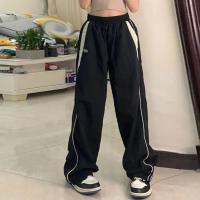 Pantalones Jogger Retro de Cintura Alta para Mujeres Cintura Elástica, Ancho Excessivo, Estilo Hip Hop - details 0