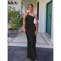 Vestido Largo de Seda para Mujer Elegante, Sin Mangas, Espalda Descubierta, Hombros Descubiertos - details 25