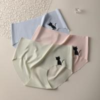 Bragas sin costuras para mujer, lencería de seda helada, bragas de gato, ropa interior Sexy, conjunto de ropa interior íntima ultrafina, 3 uds. - details 6